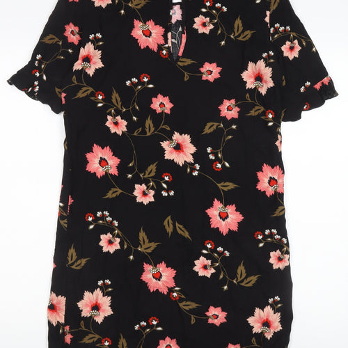 Vero Moda Women's Black Floral Shift Dress S