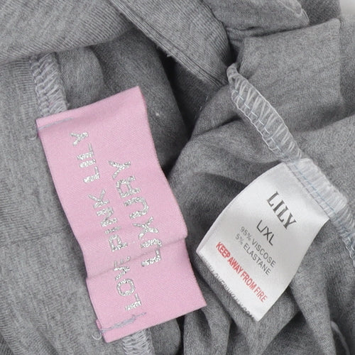 Love Pink Lily Women's Grey Hooded Jumper Dress L