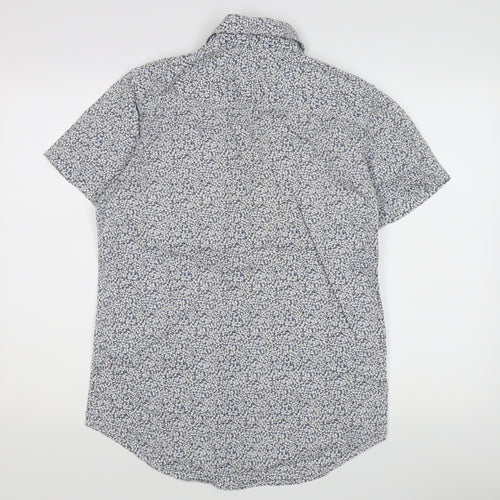 River Island Women's Blue Floral Button-Up Shirt