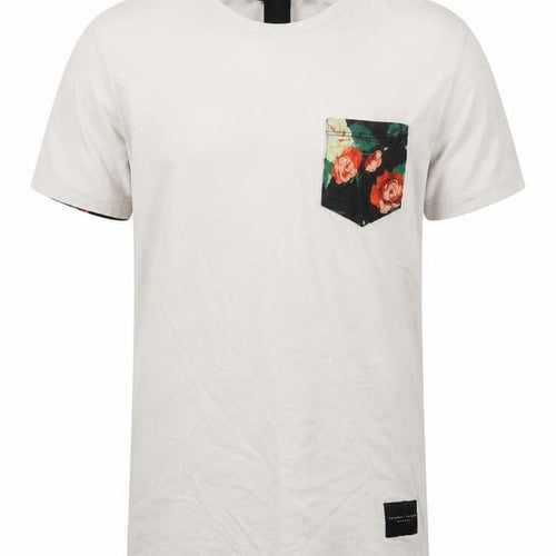Criminal Damage Unisex White M T-Shirt Crew Neck Floral