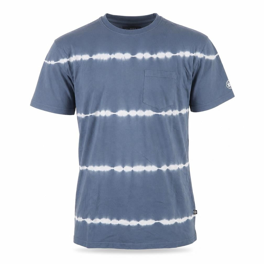 Front view of SPDR Blue Tie-Dye Graphic Print T-Shirt, Men's M