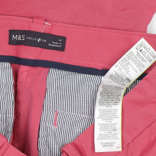 Marks & Spencer Women's Pink Chino Trousers, Size 10
