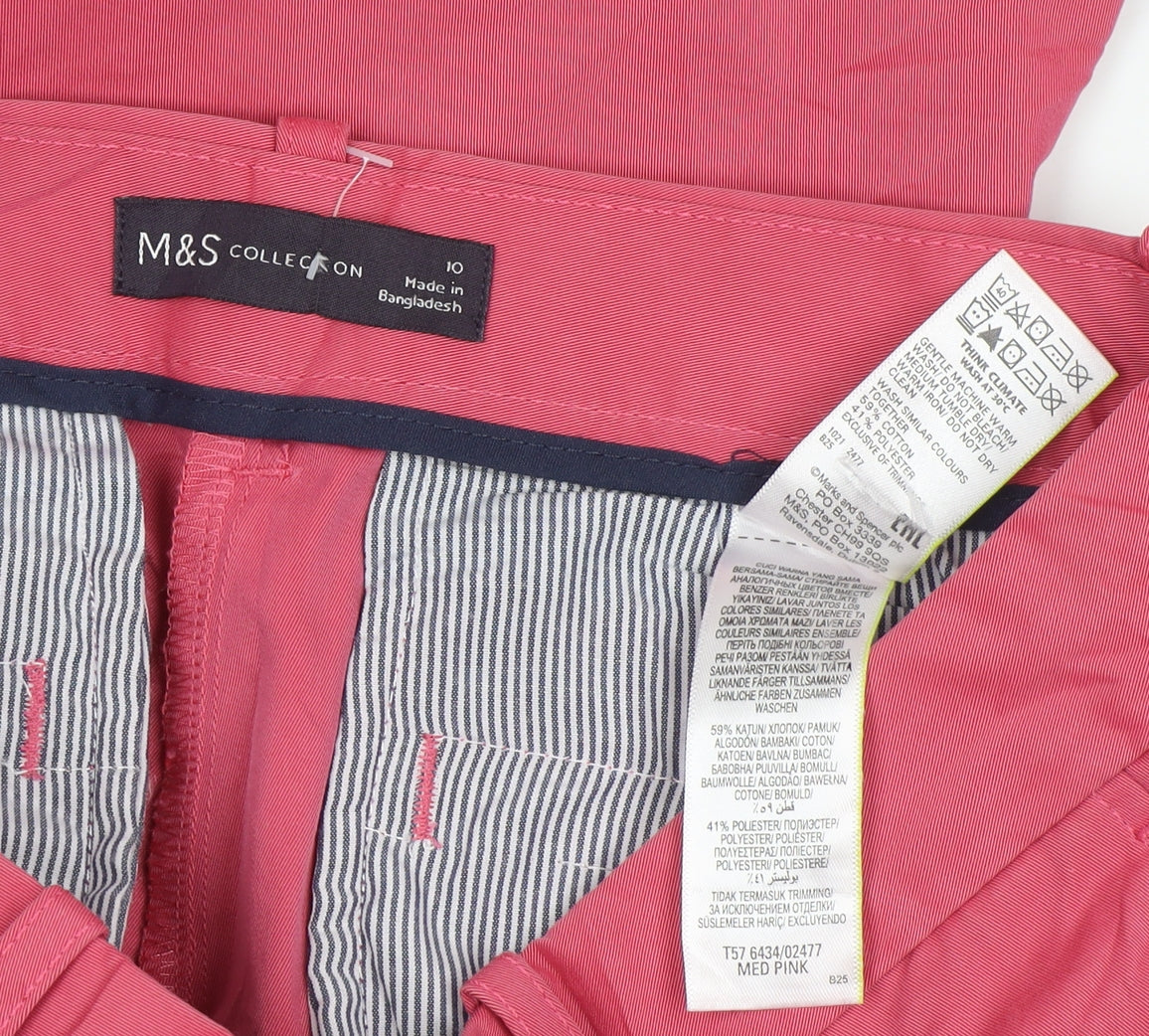 Marks & Spencer Women's Pink Chino Trousers, Size 10