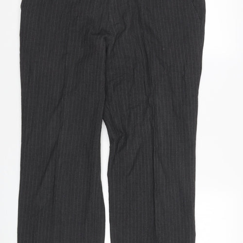 Burton Men's Grey Striped Trousers 36R