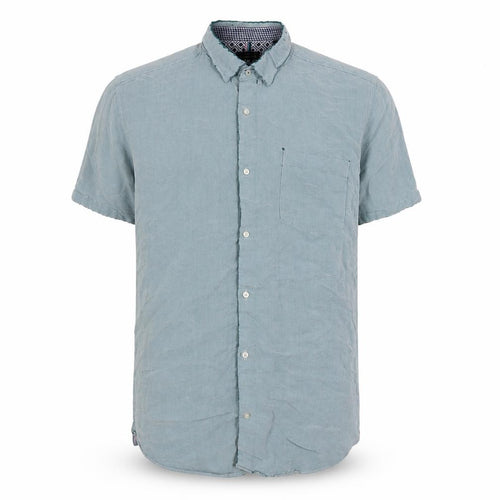 Next Signature Men's Blue Slim Fit Short Sleeve Shirt