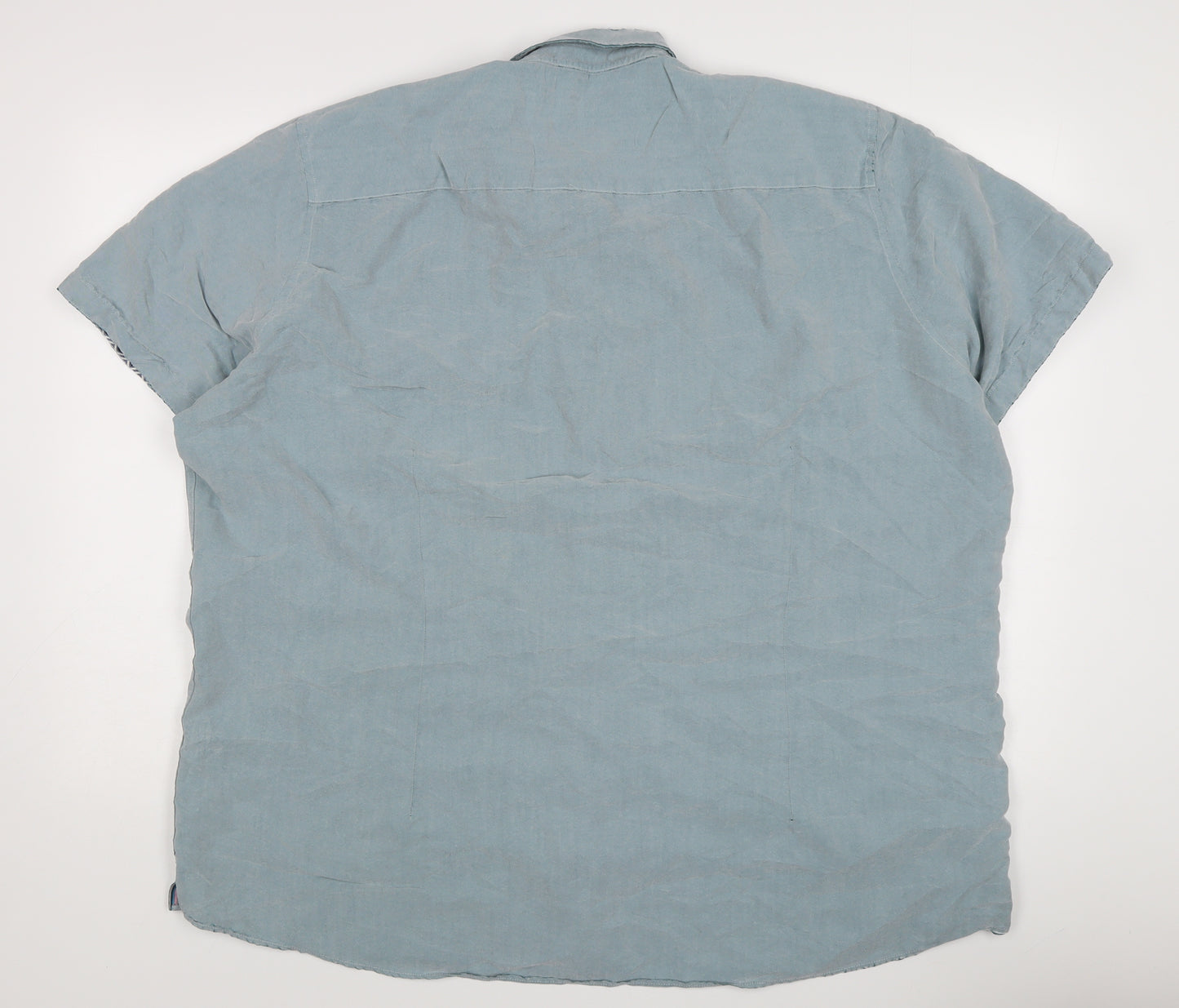 Next Signature Men's Blue Slim Fit Short Sleeve Shirt