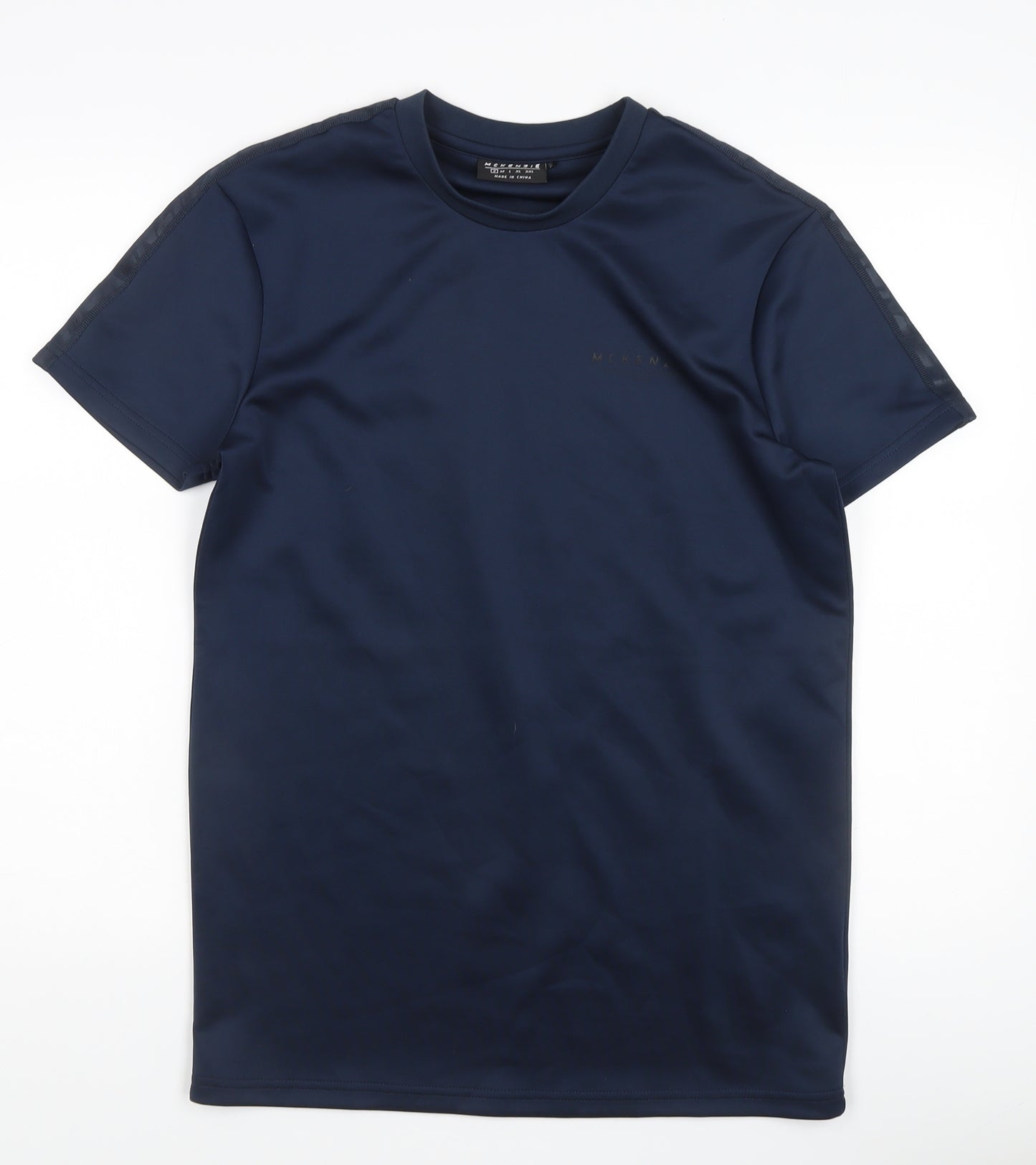 McKenzie Men's Blue Crew Neck T-Shirt, Size S, Solid