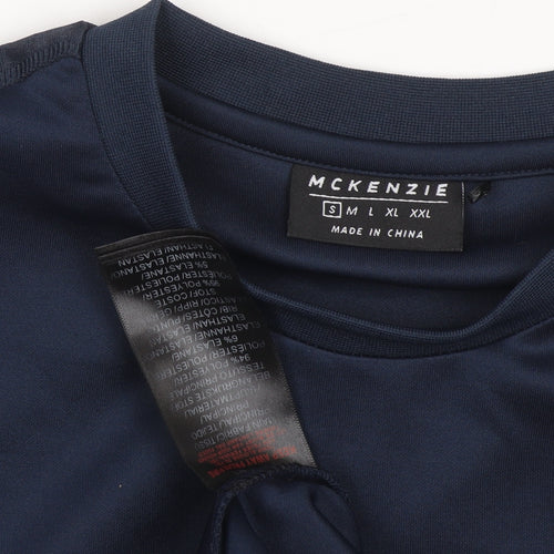 McKenzie Men's Blue Crew Neck T-Shirt, Size S, Solid
