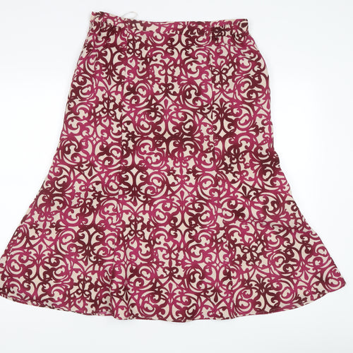 Eastex Women's Multicoloured Midi Flare Skirt, Size 14