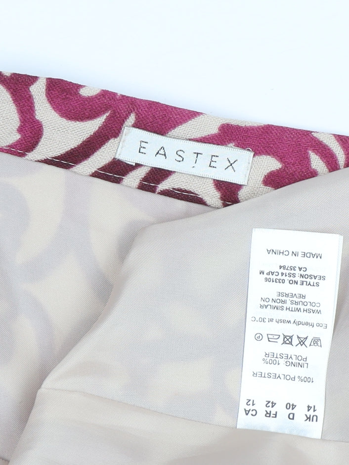 Eastex Women's Multicoloured Midi Flare Skirt, Size 14