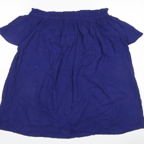 JD Williams Women's Blue Off the Shoulder Top