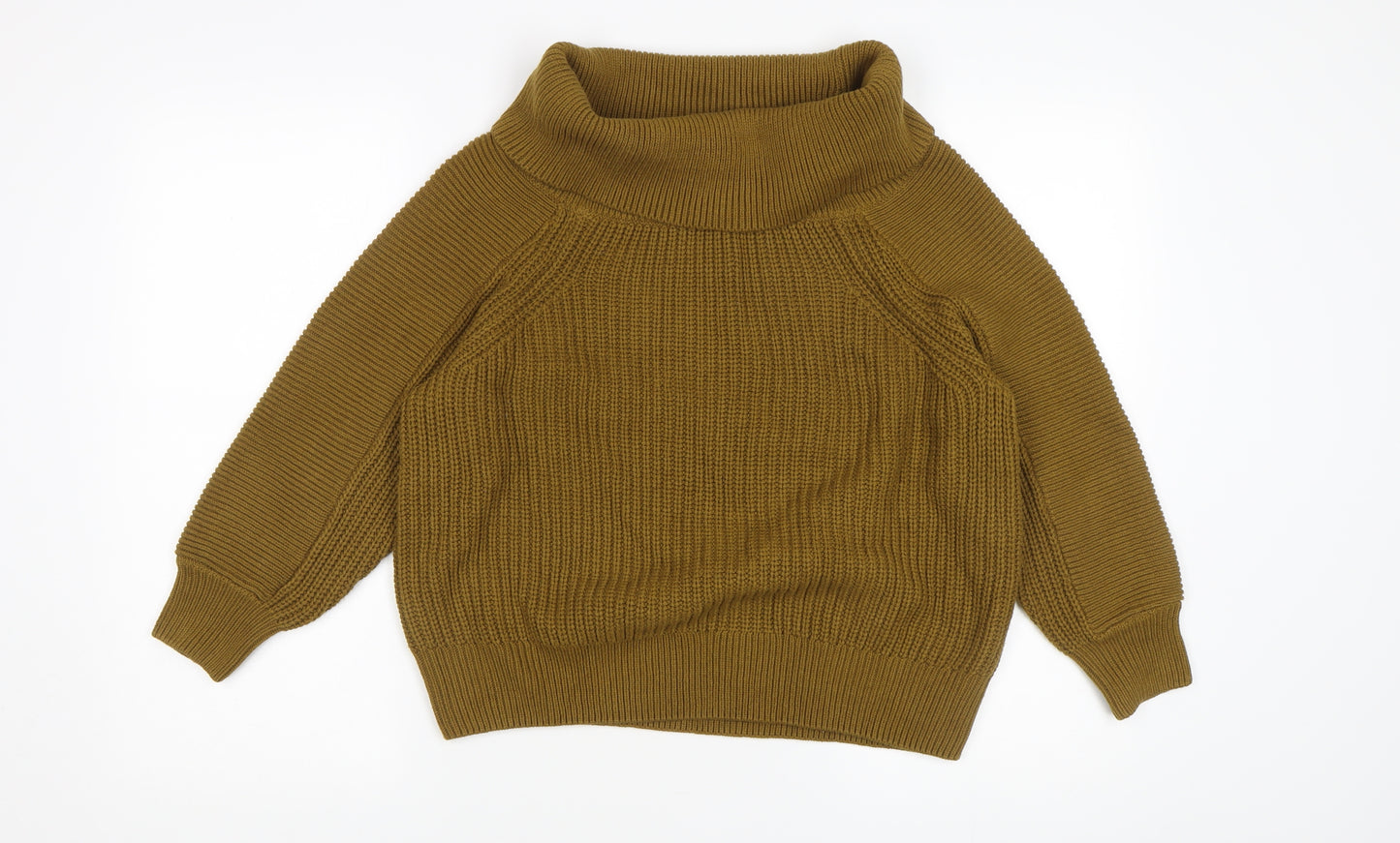 H&M Women's Brown High Neck Jumper, Size S