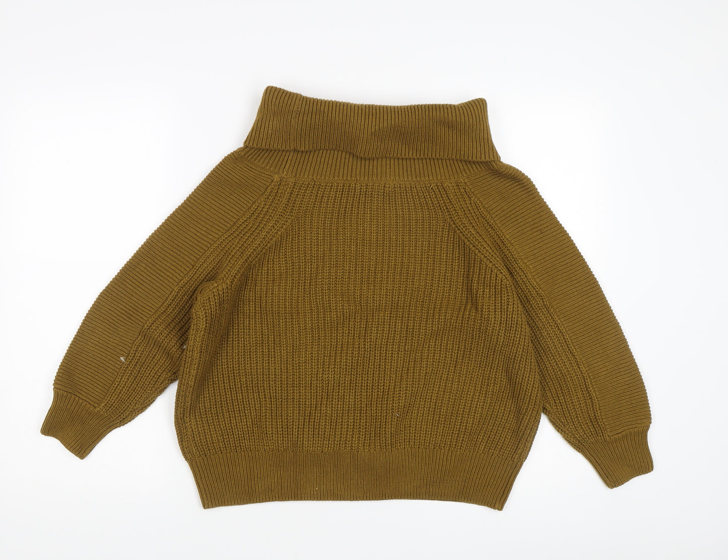 H&M Women's Brown High Neck Jumper, Size S