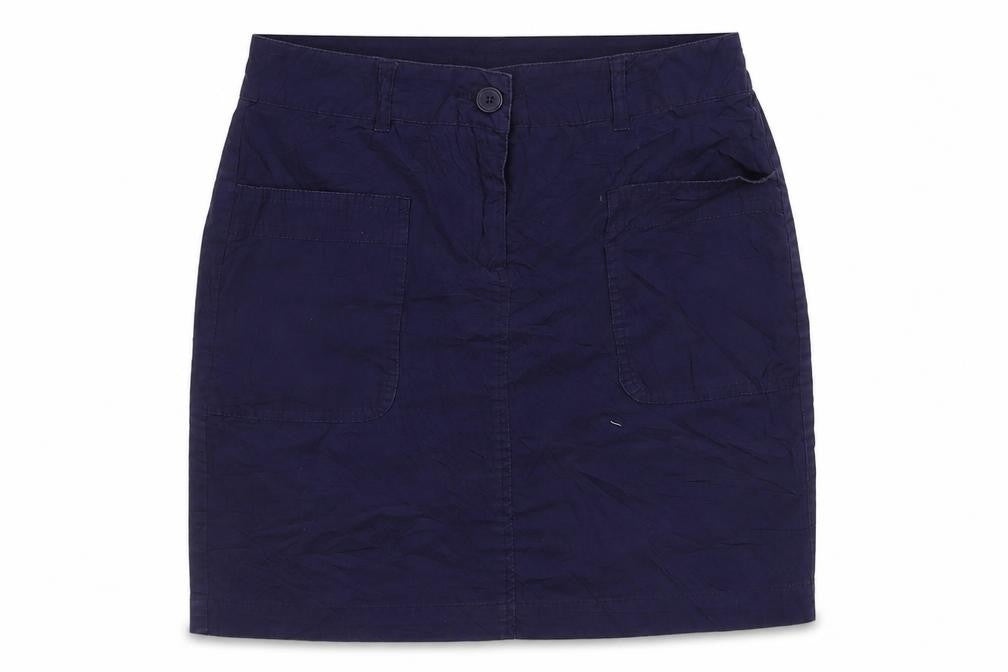 Front view of Dorothy Perkins Women's Blue Pencil Skirt, size 12