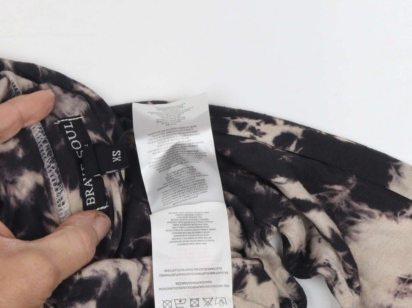 Brave Soul Womens Multicoloured Roll Neck Jumper XS