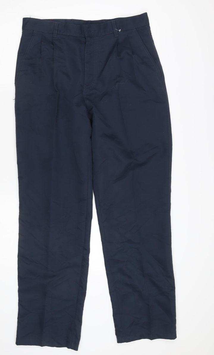 Dunlop Men's Blue Trousers, Size 34, Straight Leg