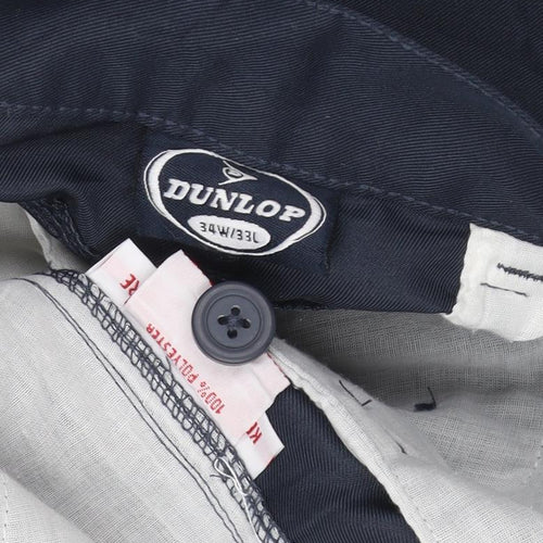 Dunlop Men's Blue Trousers, Size 34, Straight Leg