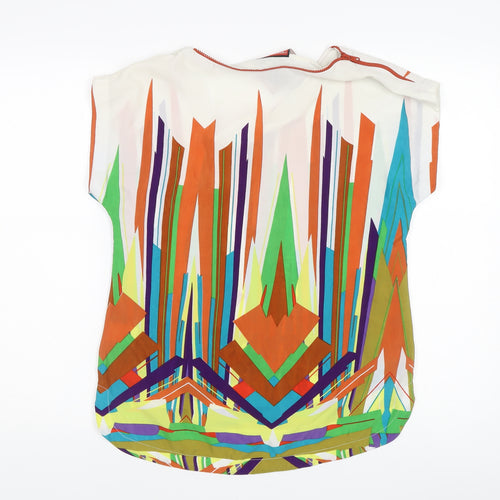 Next Women's Geometric Multicoloured Blouse V-Neck