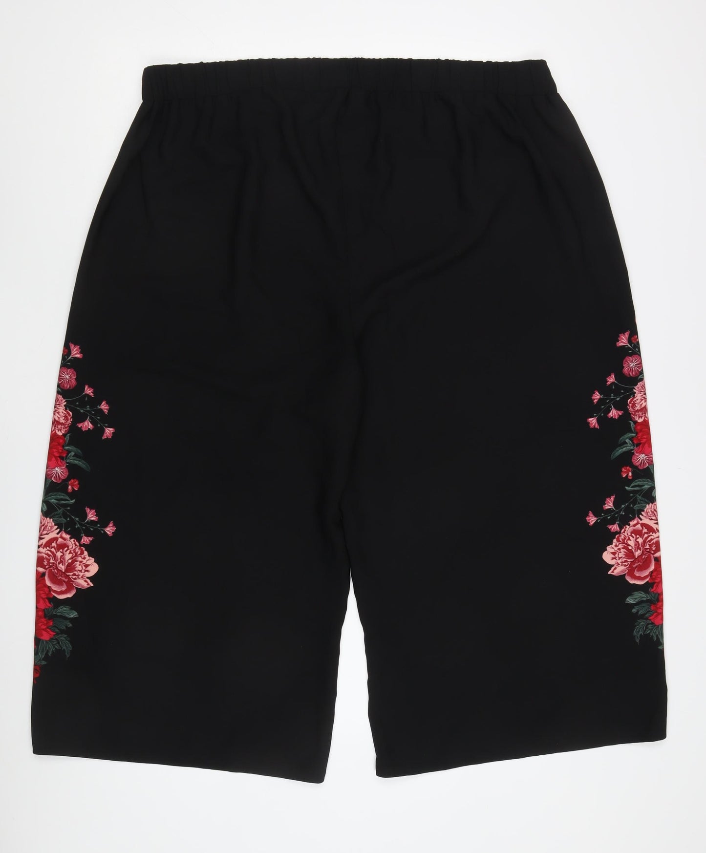 George Women's Black Floral Capri Trousers Size 22