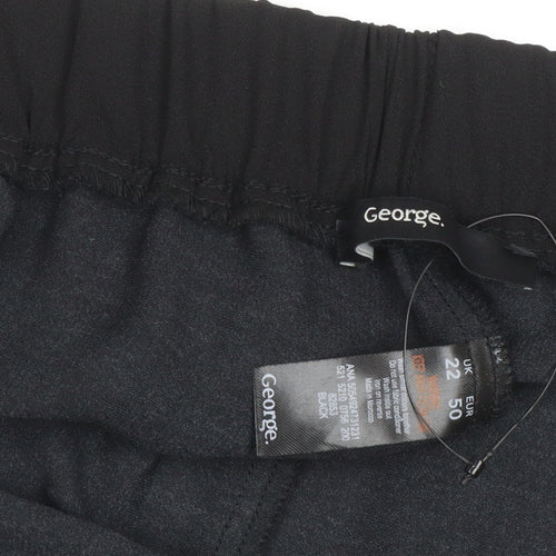 George Women's Black Floral Capri Trousers Size 22
