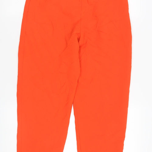 Topshop Women's Orange Ankle Trousers, UK 8, Belted