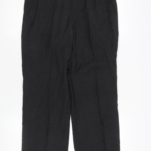 Marks and Spencer Men's Charcoal Wool Blend Trousers