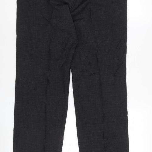 Marks and Spencer Men's Charcoal Wool Blend Trousers
