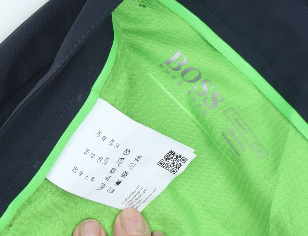 Hugo Boss Men's Black Slim Trousers, Size 32