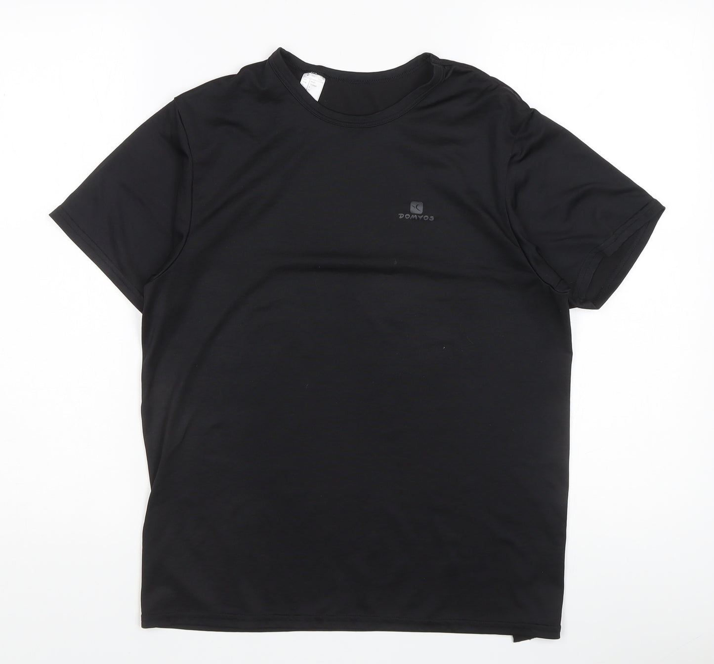 Decathlon Men's Black Basic Gym T-Shirt, Size S