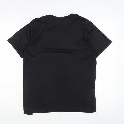 Decathlon Men's Black Basic Gym T-Shirt, Size S