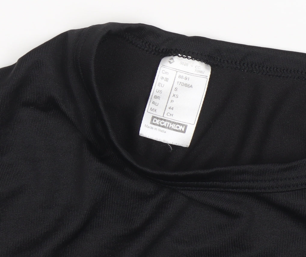 Decathlon Men's Black Basic Gym T-Shirt, Size S