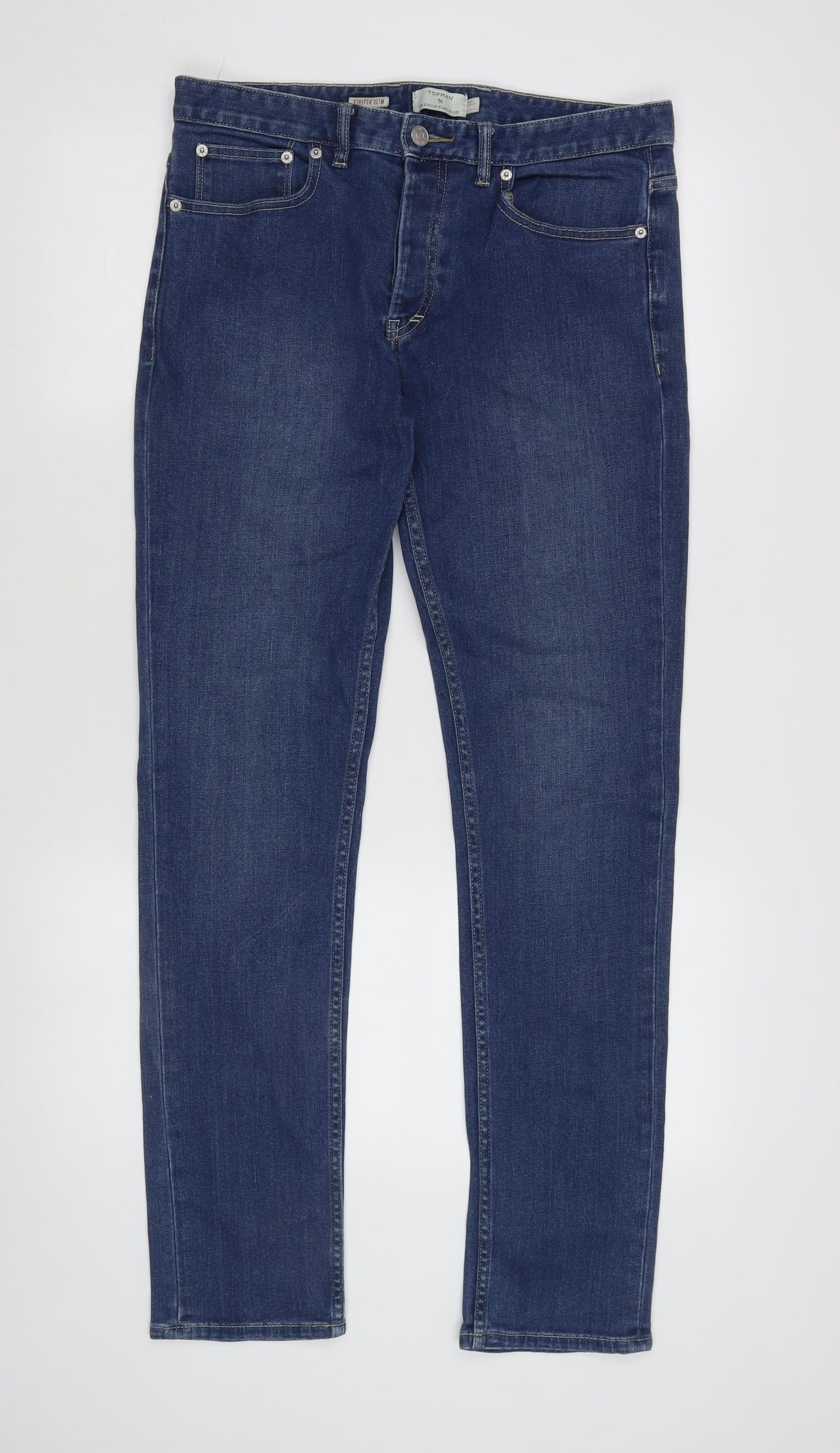 Topman Men's Blue Slim Fit Denim Jeans Size 32