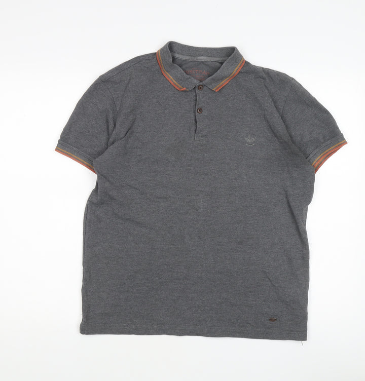 Firetrap Men's Grey Polo Shirt, Size M, Casual Wear