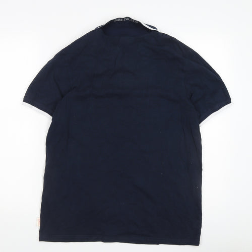 SoulCal & Co Men's Blue Polo Shirt M