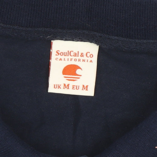 SoulCal & Co Men's Blue Polo Shirt M