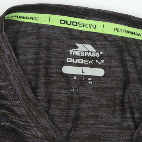 Trespass Men's Grey L T-Shirt Gym Training Moisture Wicking