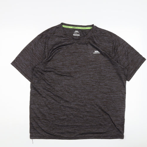 Trespass Men's Grey L T-Shirt Gym Training Moisture Wicking