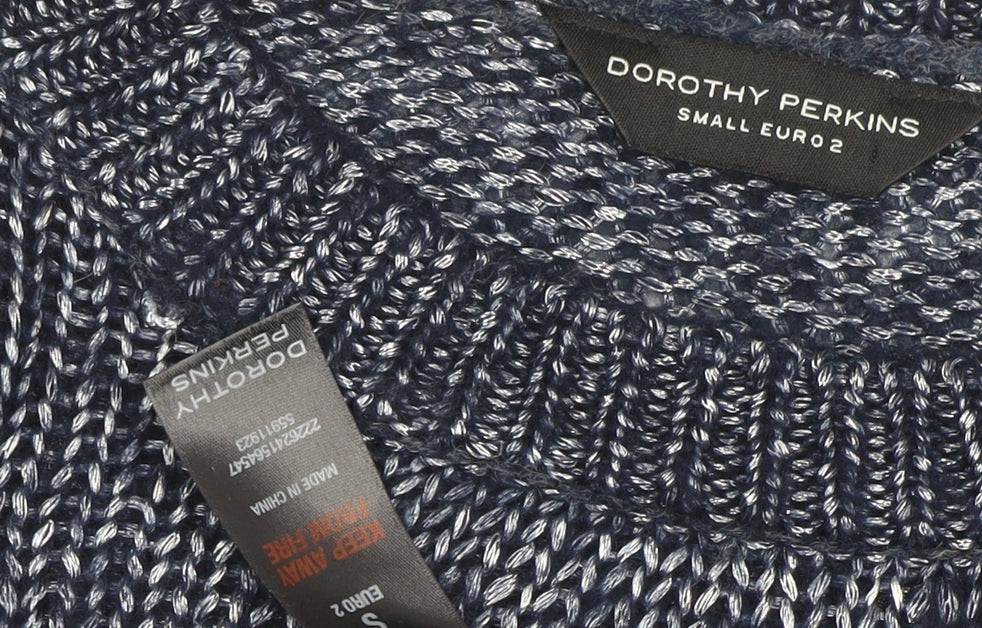 Dorothy Perkins Women's Blue S Chunky-Knit Pullover