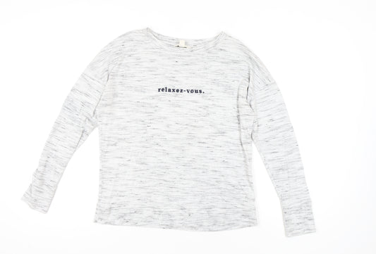 Marks and Spencer Women's Grey T-Shirt Style Lounge Top Size 12
