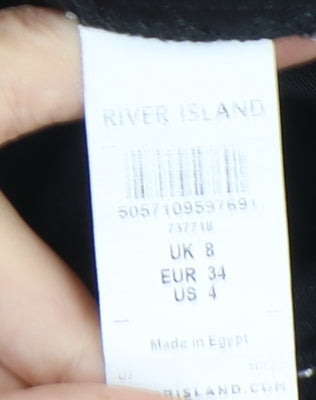 River Island Women's Black Trumpet Skirt Size 8