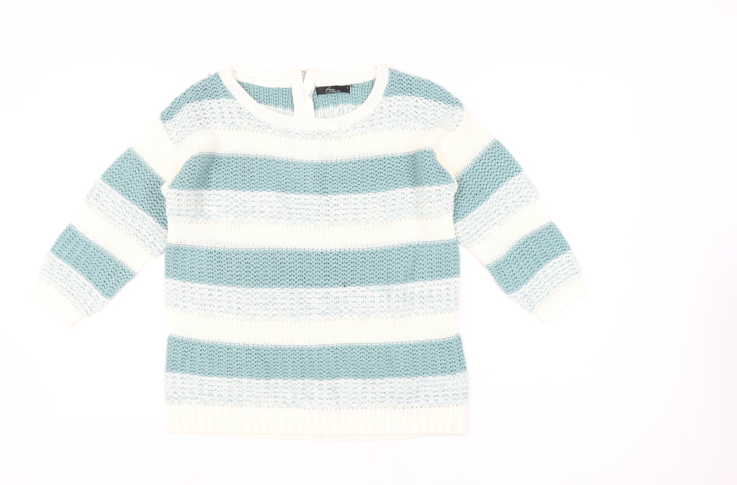 Bm Collection Women's Multicoloured Striped Knit Pullover Jumper S
