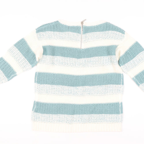 Bm Collection Women's Multicoloured Striped Knit Pullover Jumper S
