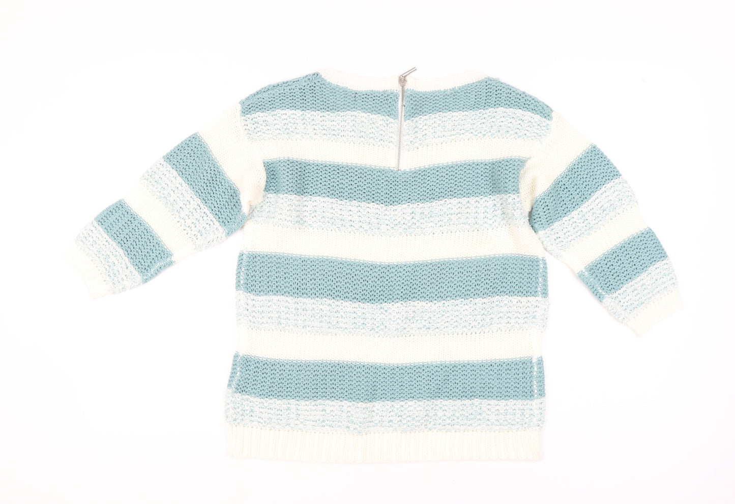 Bm Collection Women's Multicoloured Striped Knit Pullover Jumper S