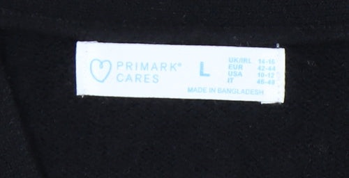 Primark Women's Black Stripe Cardigan, Size L