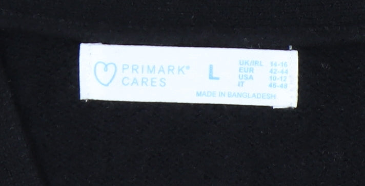 Primark Women's Black Stripe Cardigan, Size L