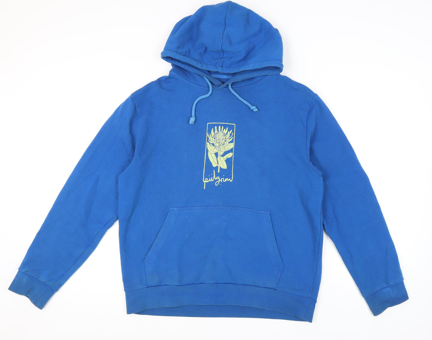 Pilgrim Men's Blue Pullover Hoodie L with Logo