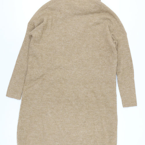ONLY Women's Beige Cowl Neck Knit Dress M