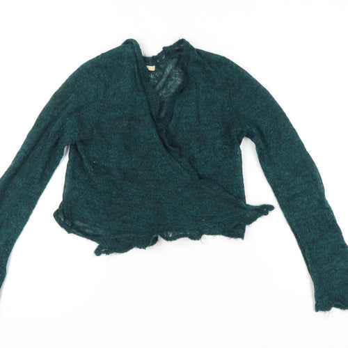 Marks and Spencer Women Green Wrap Jumper Size 12