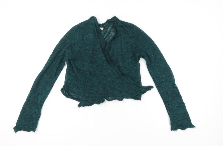 Marks and Spencer Women Green Wrap Jumper Size 12