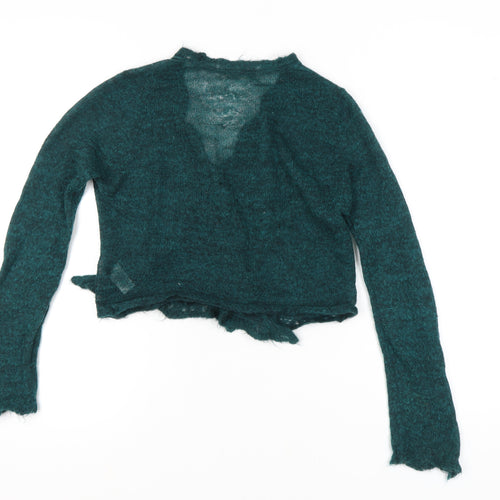 Marks and Spencer Women Green Wrap Jumper Size 12